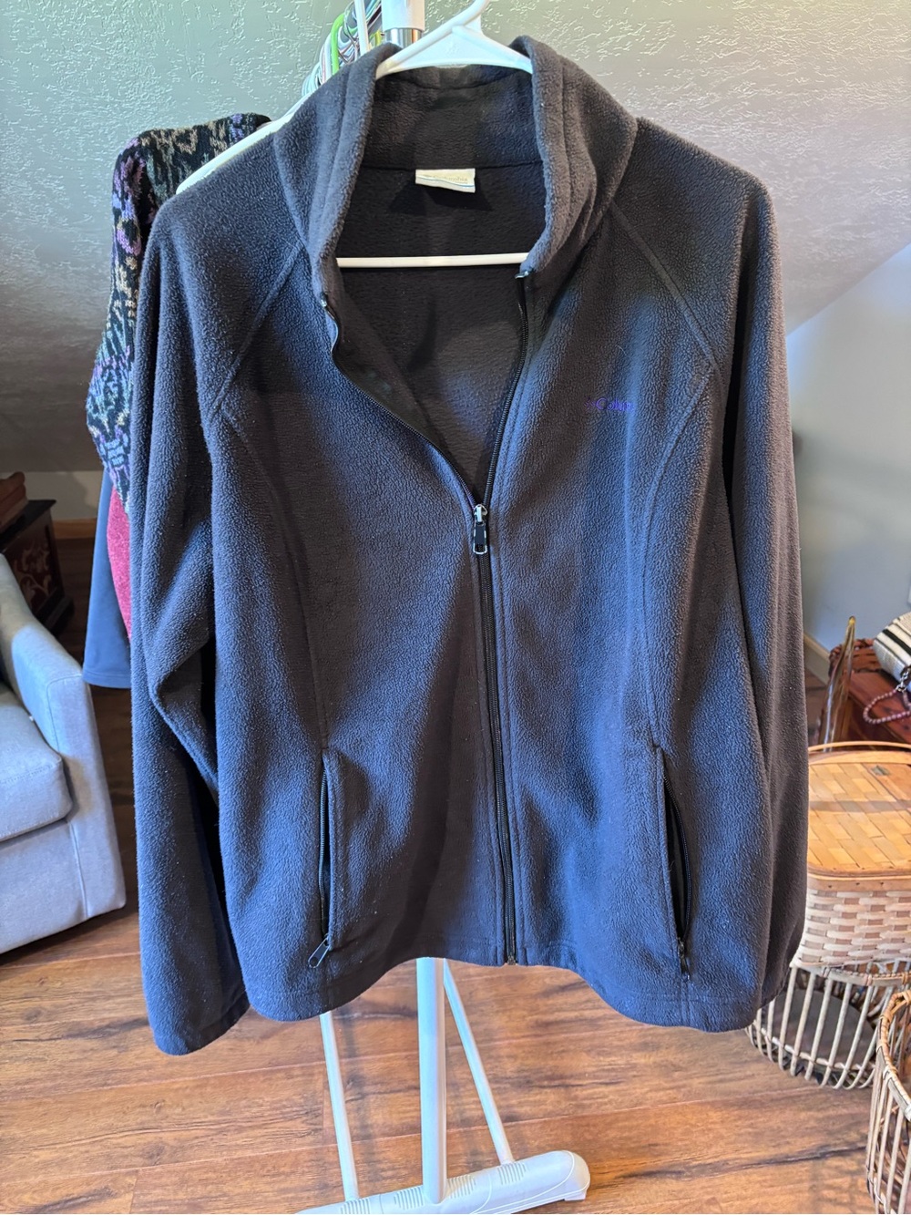 Columbia Black Full-Zip Women's Teddy Fleece Jacket